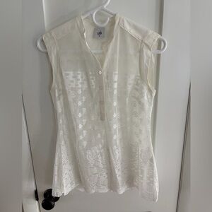 CAbi Women's Cream Lace Blouse